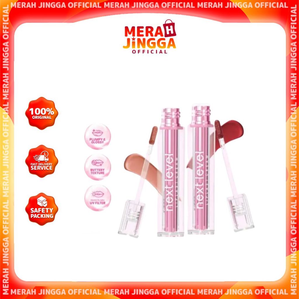 Hanasui Next Level Liplast Cream Pigmented Matte Finish Maximum Coverage / Merah Jingga Official