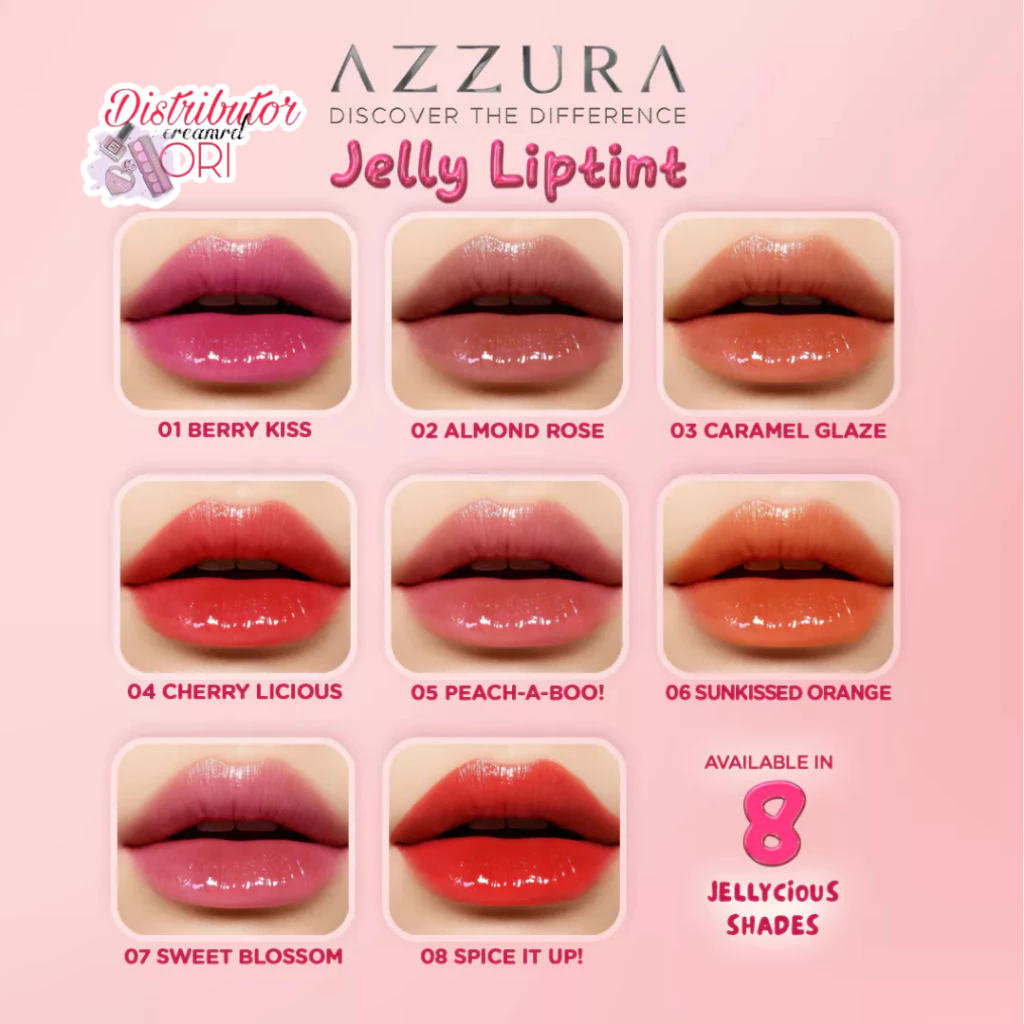 Azzura Jelly Liptint -All Series - 12-Hour Stain Colors - Gambar 3