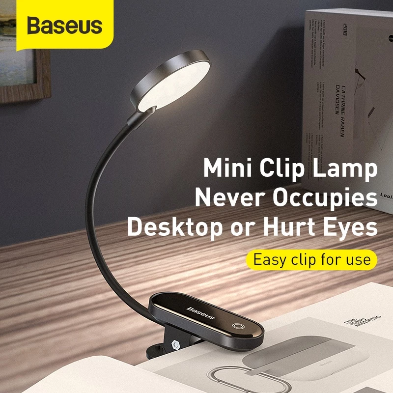 Baseus Comfort Reading Mini Clip Lamp Foldable Led Lamp