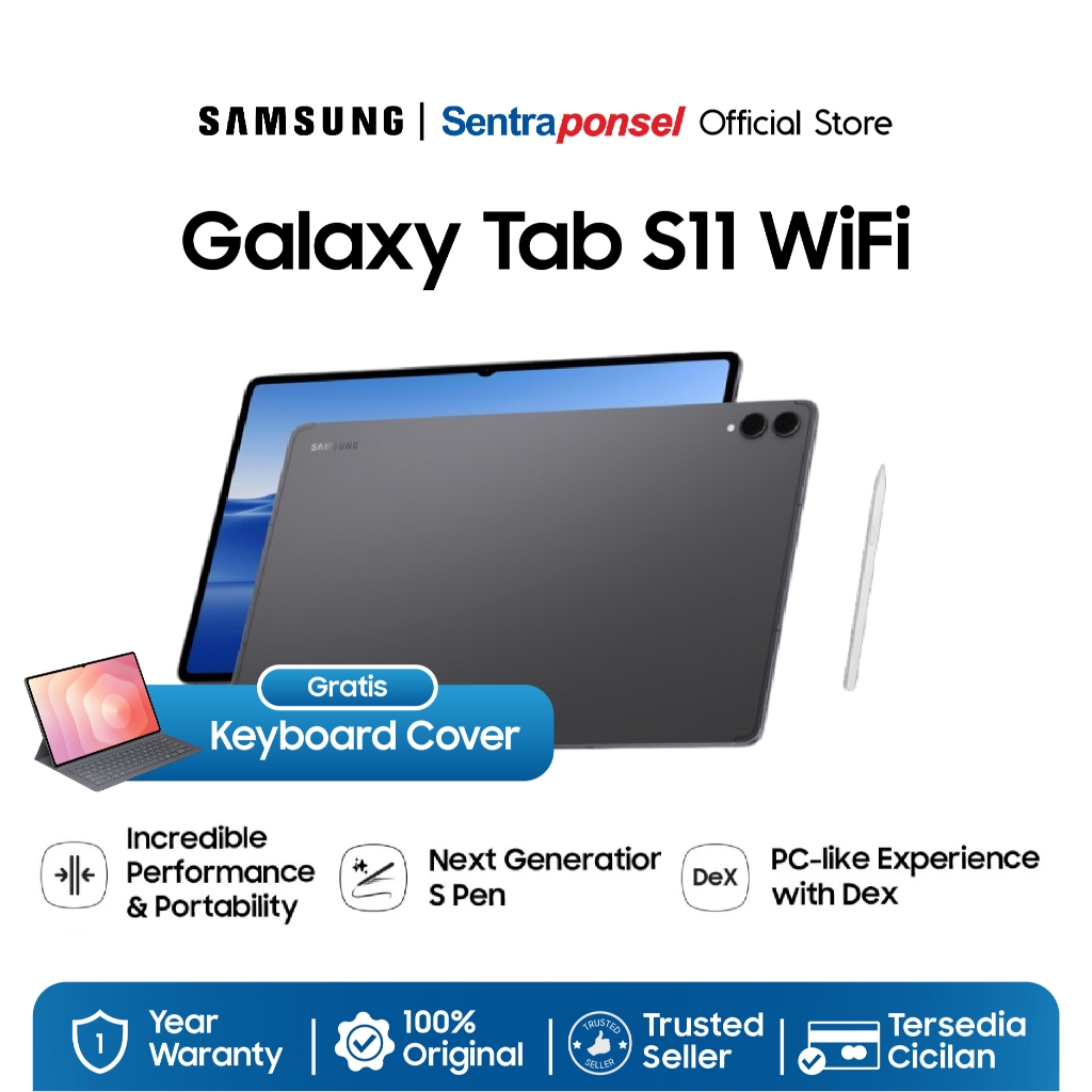 Samsung Galaxy Tab S11 WIFI 12GB/256GB - Gray / AI Tablet / Tab Android / Baterai Tahan Lama / Samsung DeX - Garansi Resmi - Gambar 2