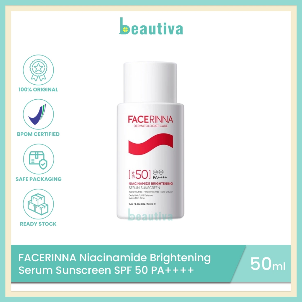 FACERINNA Niacinamide Brightening Serum Sunscreen SPF 50 PA++++ 50ml ...