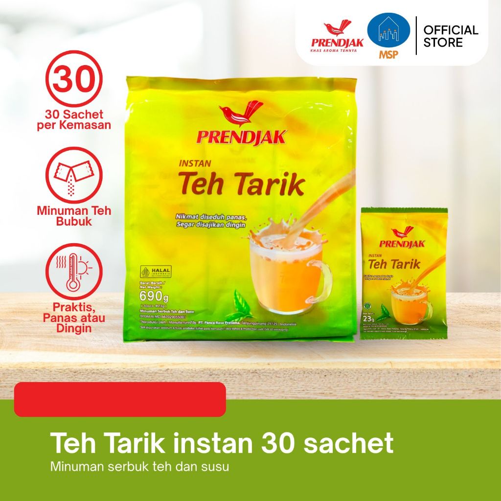 Teh Tarik Prendjak Sachet Instant Powder 30 sachets | Shopee Singapore