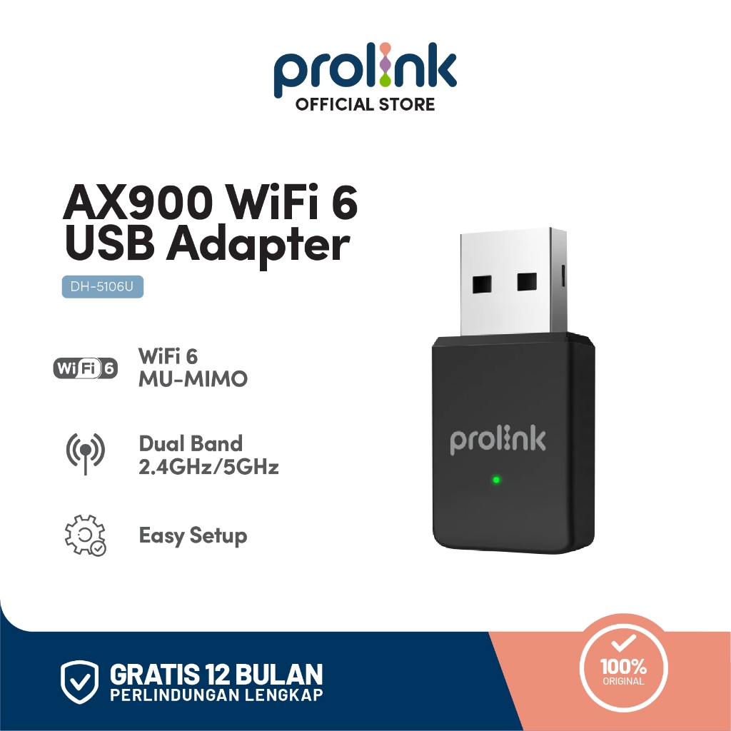 Prolink AX900 AX1800 USB Wifi 6 Adapter Wireless Dual-Band Dongle