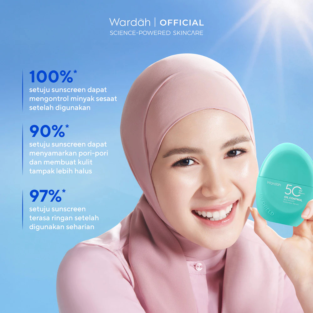 Wardah UV Shield Airy Smooth Sunscreen Serum SPF 50 PA++++ / Merah Jingga Official - Gambar 4