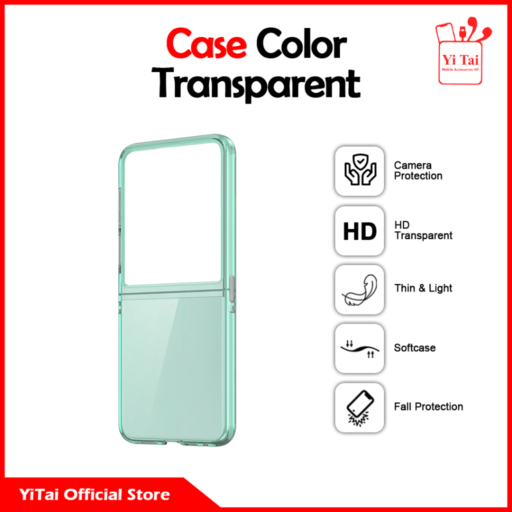 YI TAI - YC80 Case Color Transparent Oppo Find N2 Flip N3 Flip Yitai Indonesia