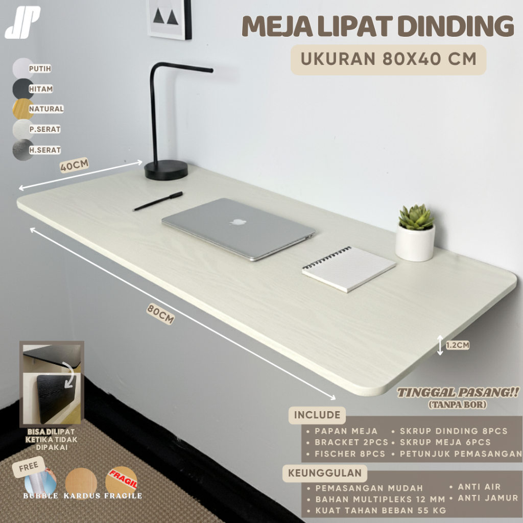 WALL-MOUNTED FOLDING TABLE 80 X 40 ONE SET (TABLE + BRACKET) STUDY ...