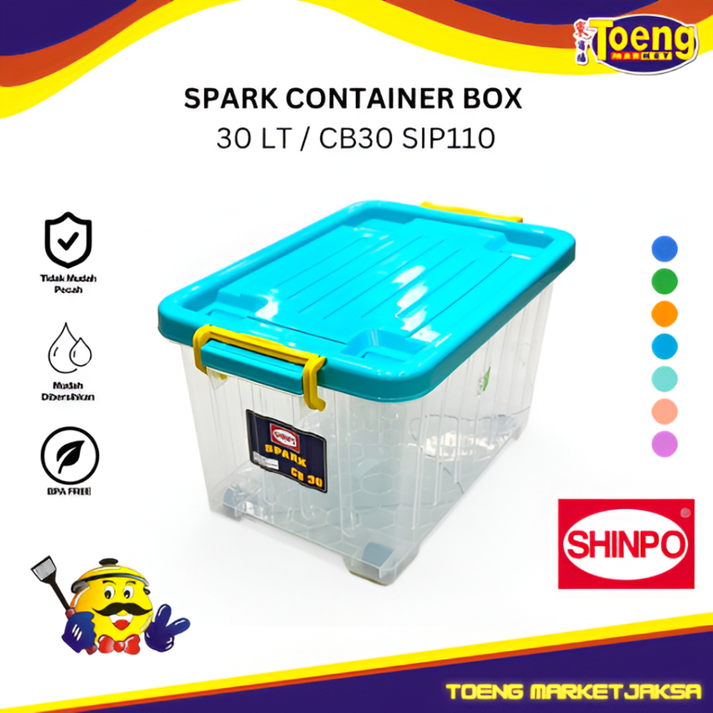 Basket Box - CONTAINER Box With Wheels + Lid - SPARK CONTAINER BOX CB30 ...