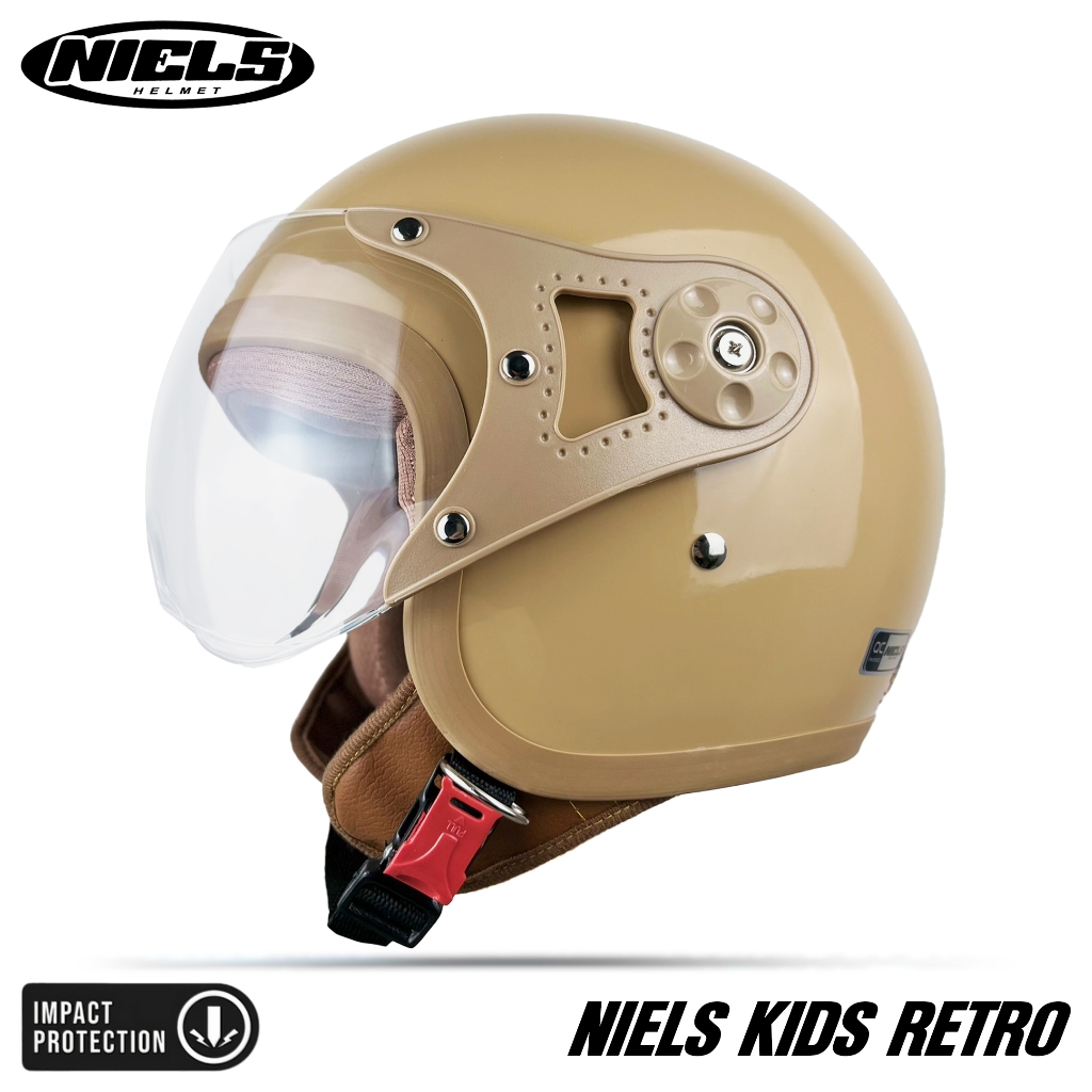 NIELS - Helm Bogo Anak Kaca Pilot Junior 2 - 8 Tahun SNI Motorcycle - Gambar 4
