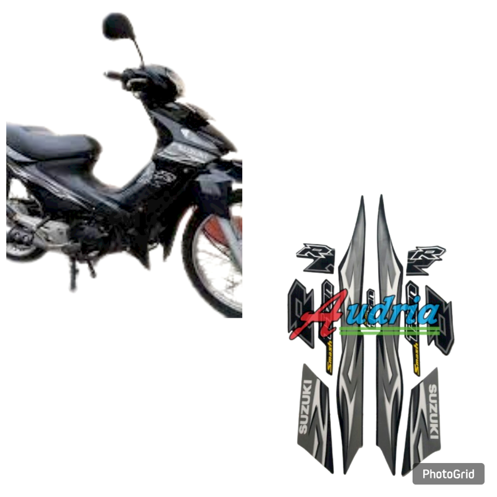 SUZUKI Motorcycle Striping Sticker SmashSUZUKI 2010TITAN Full Black ...