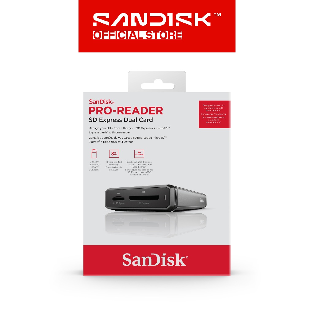SanDisk PRO Reader SD Express Dual Card USB 3.2 Gen 2 Reader - Gambar 4