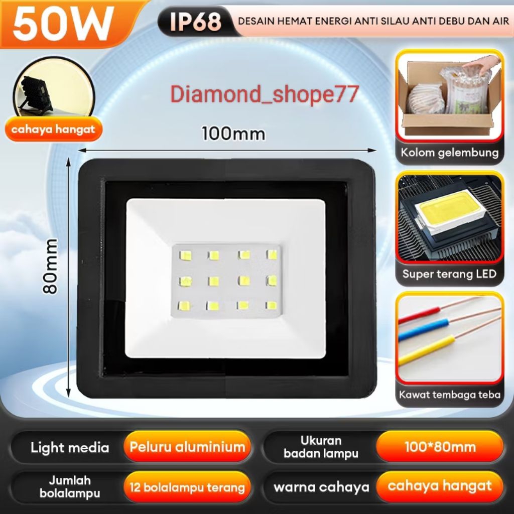 Spotlight spotlight/ 30W 50W 100W 150W 300W | Shopee Singapore