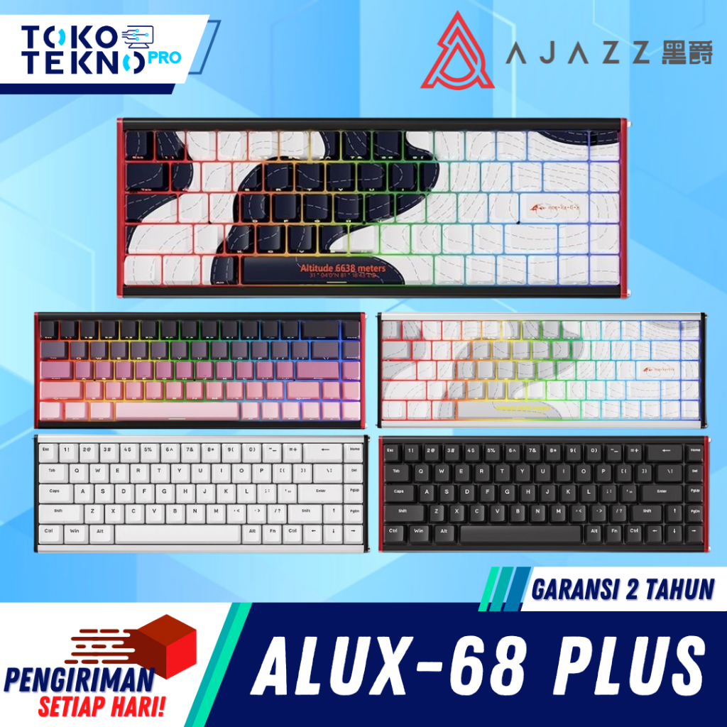 Ajazz Alux68 / Alux-68 / Alux 68 Series Full Aluminium CNC Wired Mechanical Keyboard HE Magnetic Switch Rapid Trigger Support Tap SOCD