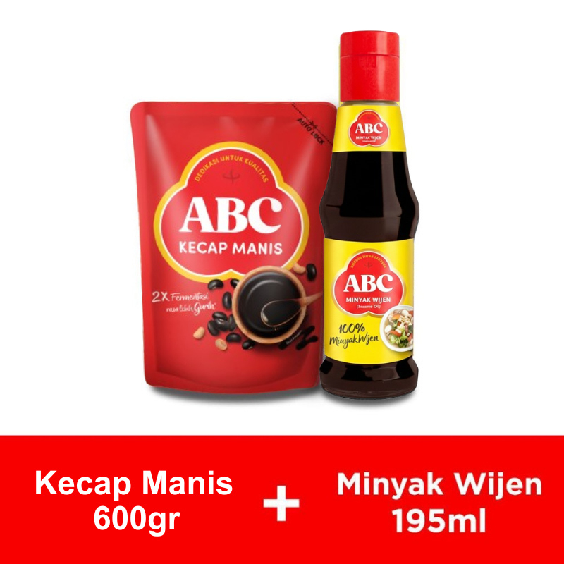 ABC Kecap Manis 600gr & Minyak Wijen 195gr - Bundling
