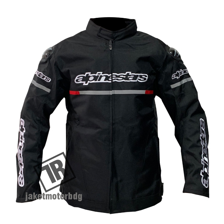 Black Slim Fit Motorcycle Riding Jacket with Shoulder and Elbow ...