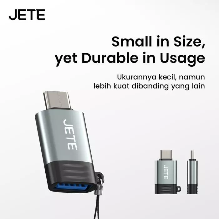 OTG JETE OX Converter Adapter USB Micro Type C Lightning Male To Type C Female Connector Fast Charging Transfer Data 480mbps - Gambar 4