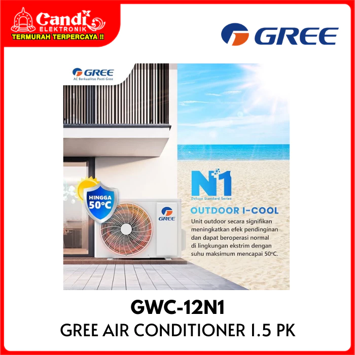GREE Air Conditioner 1,5 PK AC Split Deluxe Standard GWC-12N1 - Gambar 3