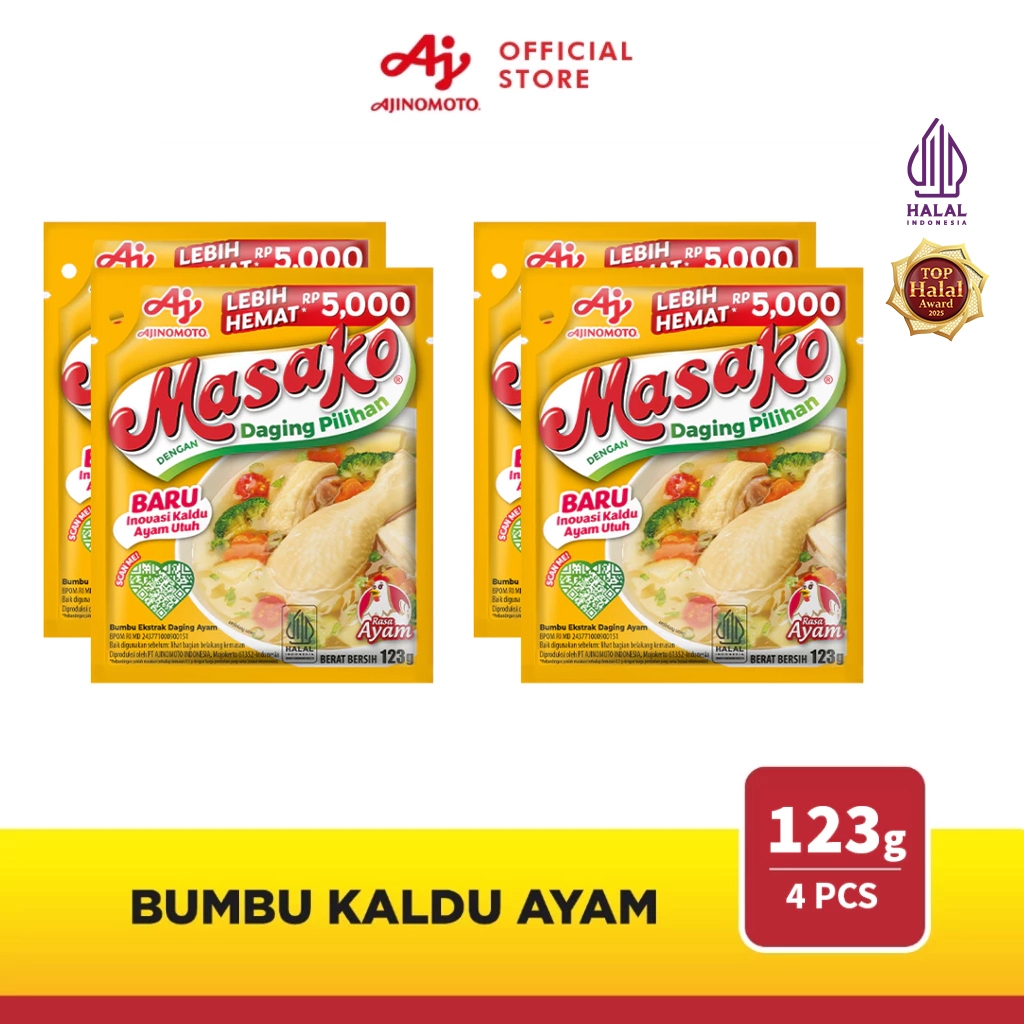 MasakoÂ® Bumbu Kaldu Ayam 4pcs Ekstrak Daging