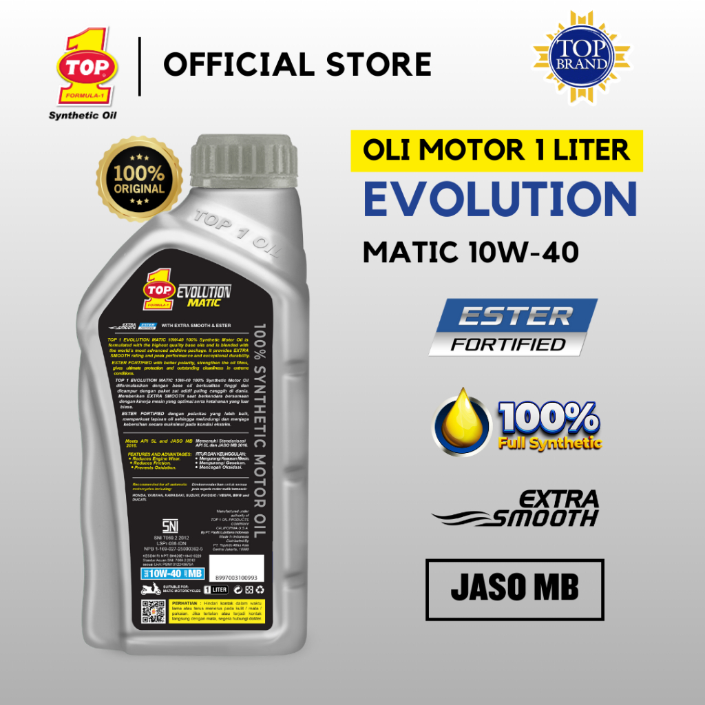 TOP 1 Oli Motor Matik EVOLUTION MATIC 10W-40 1L - Vario - Nmax - Nex - Gambar 2