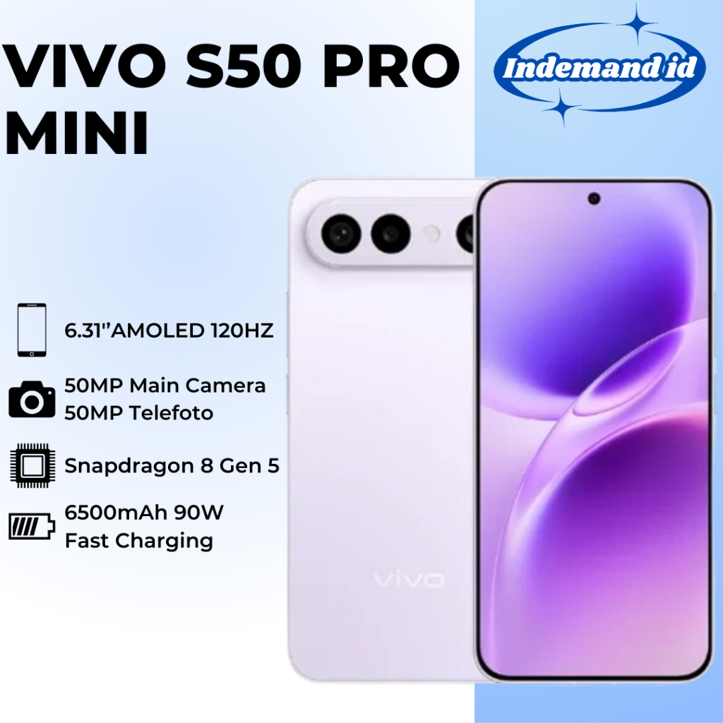 Vivo S50 Pro Mini 5G 6,31''AMOLED Snapdragon 8 Gen 5 6500mAh 90W