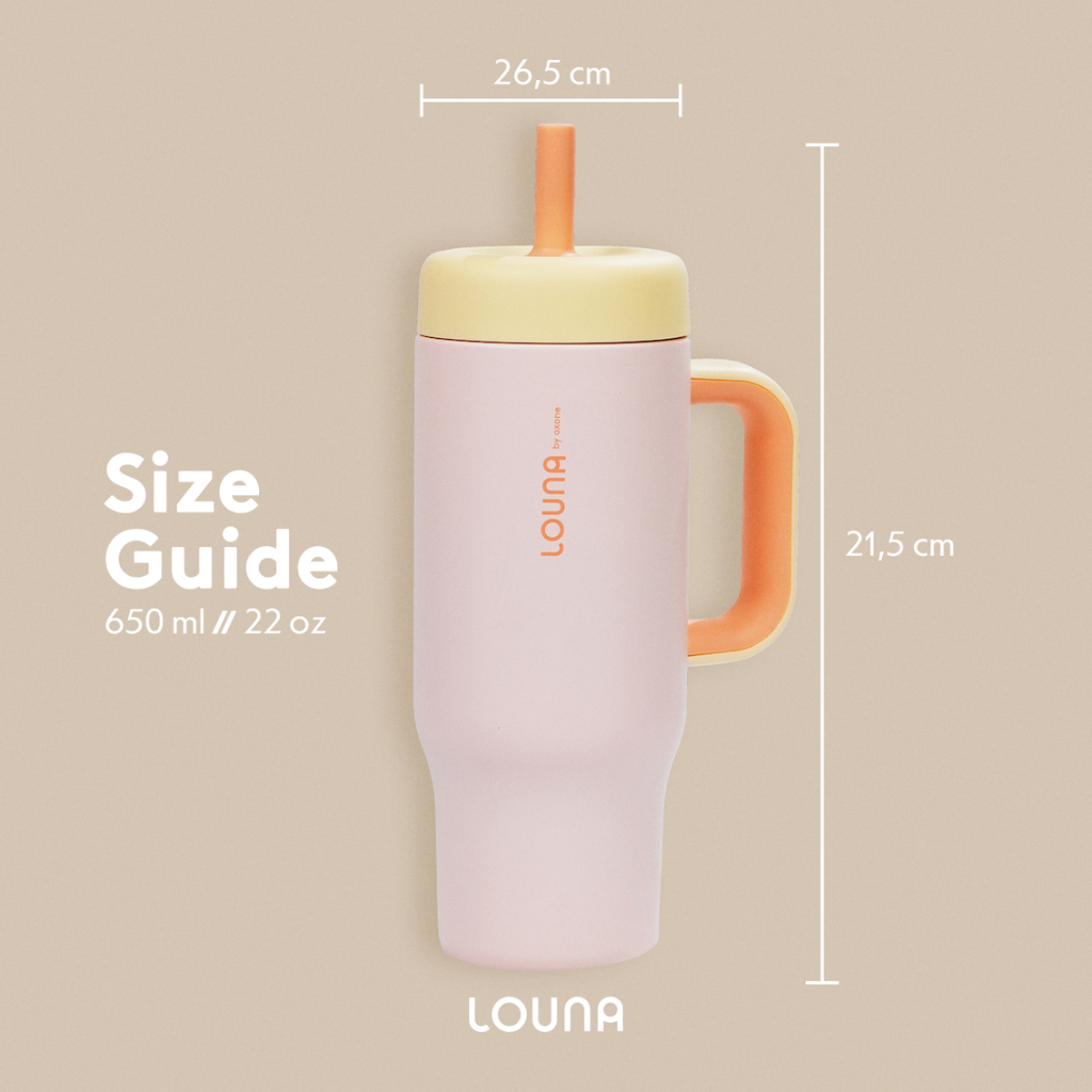 Louna LO302 Handee Kids Tumbler – 650ml (Peach / Coral / Lagoon) - Gambar 4