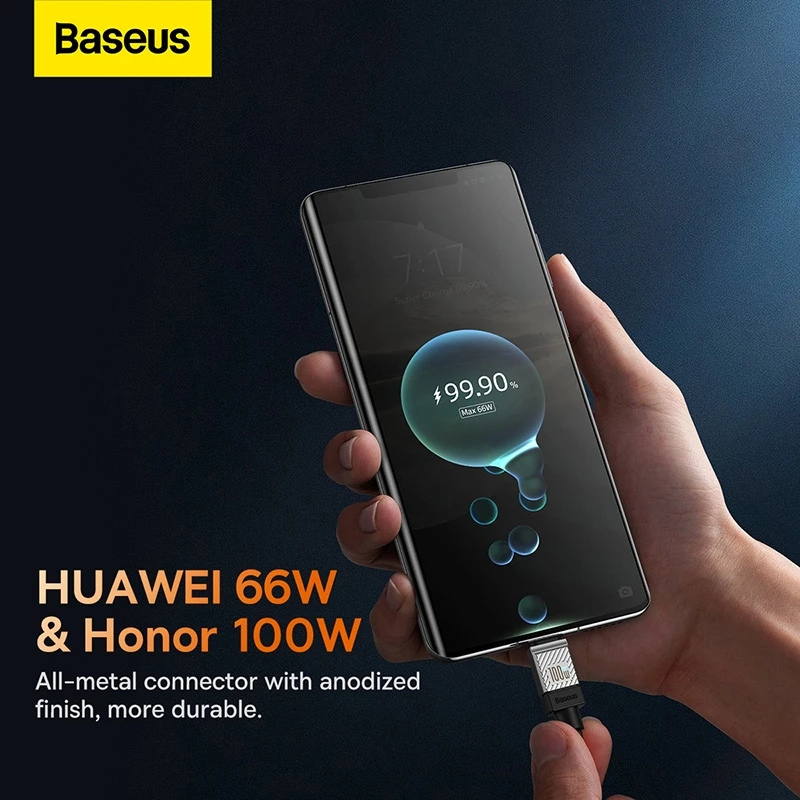 Baseus CoolPlay Series Fast Charging Cable USB to Type-C 100W 1m Black - Gambar 4