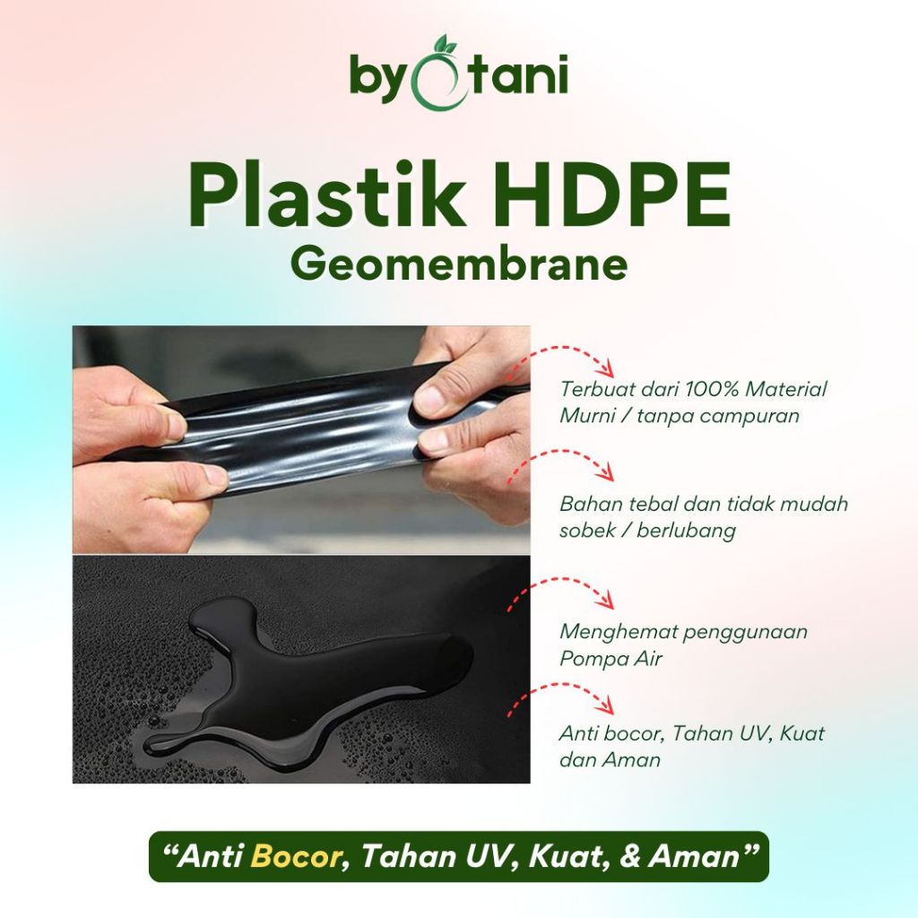 1 Roll Plastik HDPE Geomembrane Tebal 500 Micron Lebar 4 Meter - Panjang 50 & 100 Meter - Gambar 4