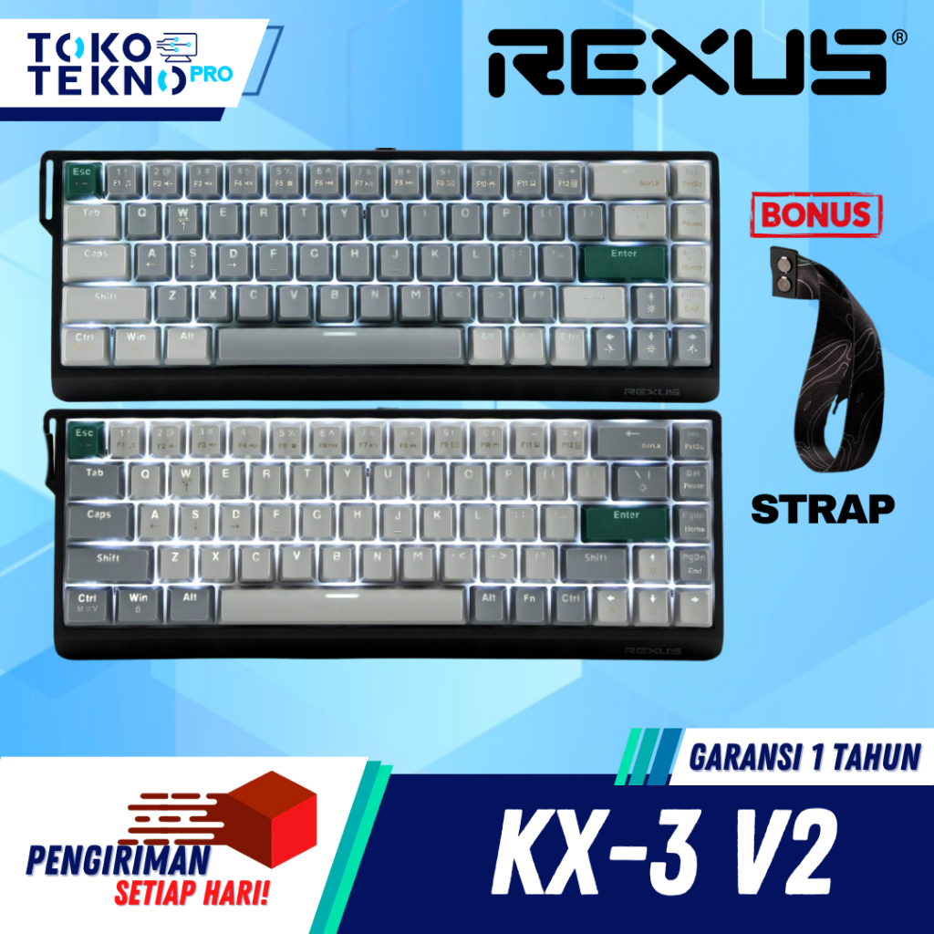 Rexus KX3 / KX-3 V2 Heroic 68% Mechanical Gaming Keyboard