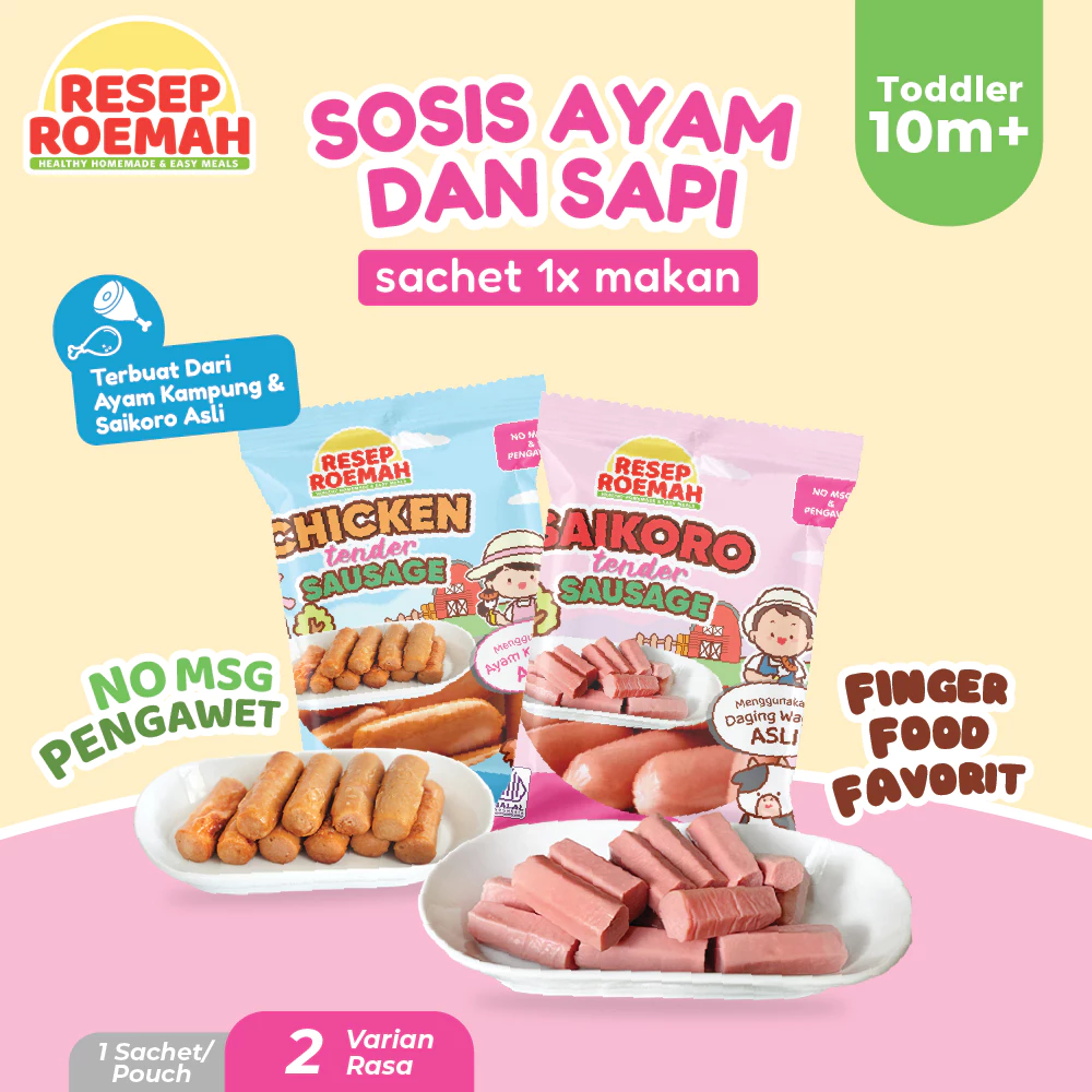 Resep Roemah Tender Sausage / Saikoro Beef and Chicken Sausage / Sosis Saikoro dan Ayam Mpasi Balita / Frozen Food No MSG