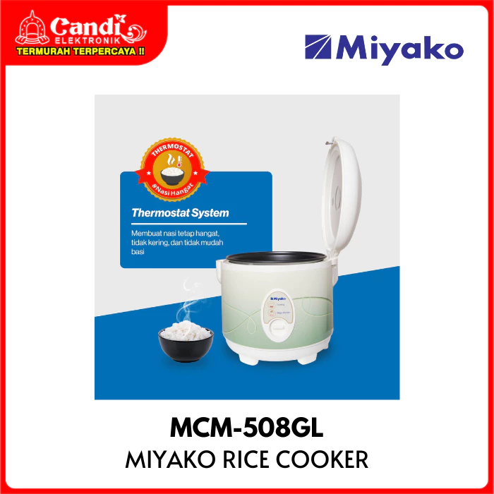 MIYAKO Magic Warmer Plus Rice Cooker 1,8 Liter 3in1Green Line MCM-508GL - Gambar 2