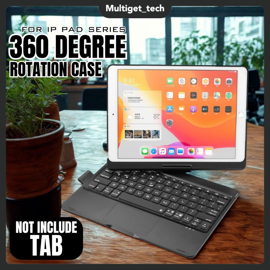 Magic keyboard IPad Gen 11 A16 / 10th 10.9" Pro 11 Air 4 5 Mini 7 6 RGB LED 360 Roate With Touchpad
