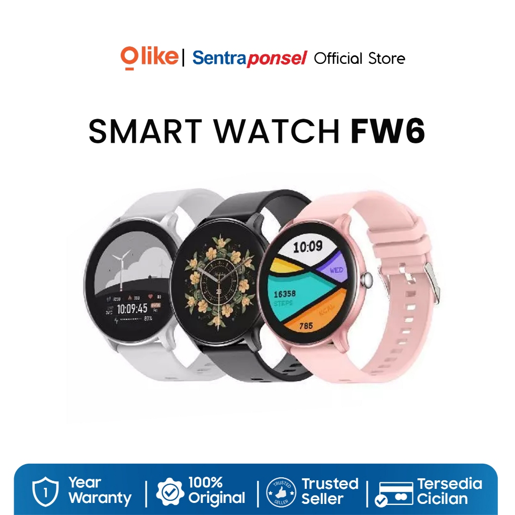 Olike Smartwatch Jam Tangan FW6 Smart Watch Tahan AIr IP68 Call 1.43" Display Healty Management 20 Day Battery
