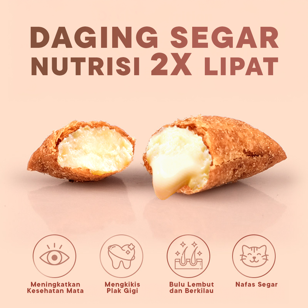 PAWZIO Grain Free Puff Dog Food Salmon and Goatmilk 1Kg – Makanan Anjing Tanpa Biji Gandum - Gambar 2