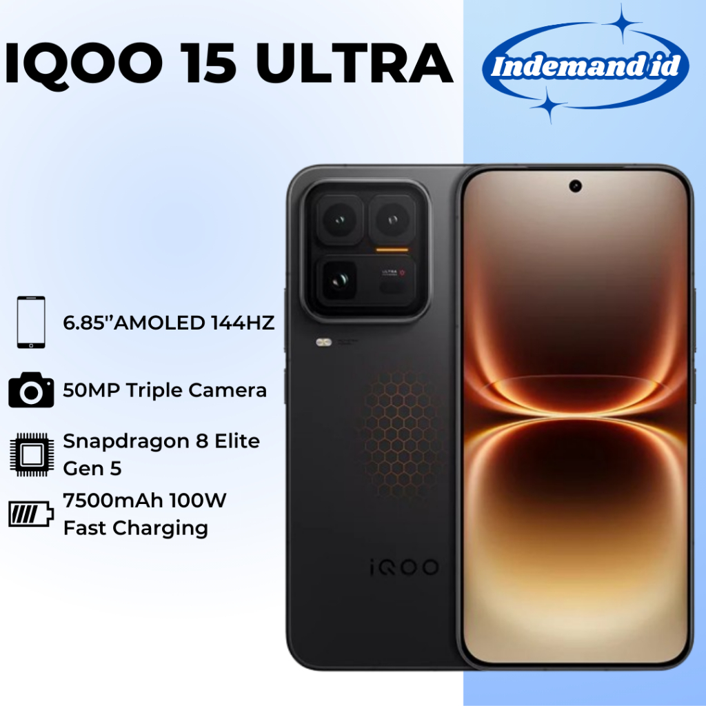 iQoo 15 Ultra 6.85''AMOLED 144HZ Snapdragon 8 Elite Gen 5 7400mAh 100W 50MP Triple Camera