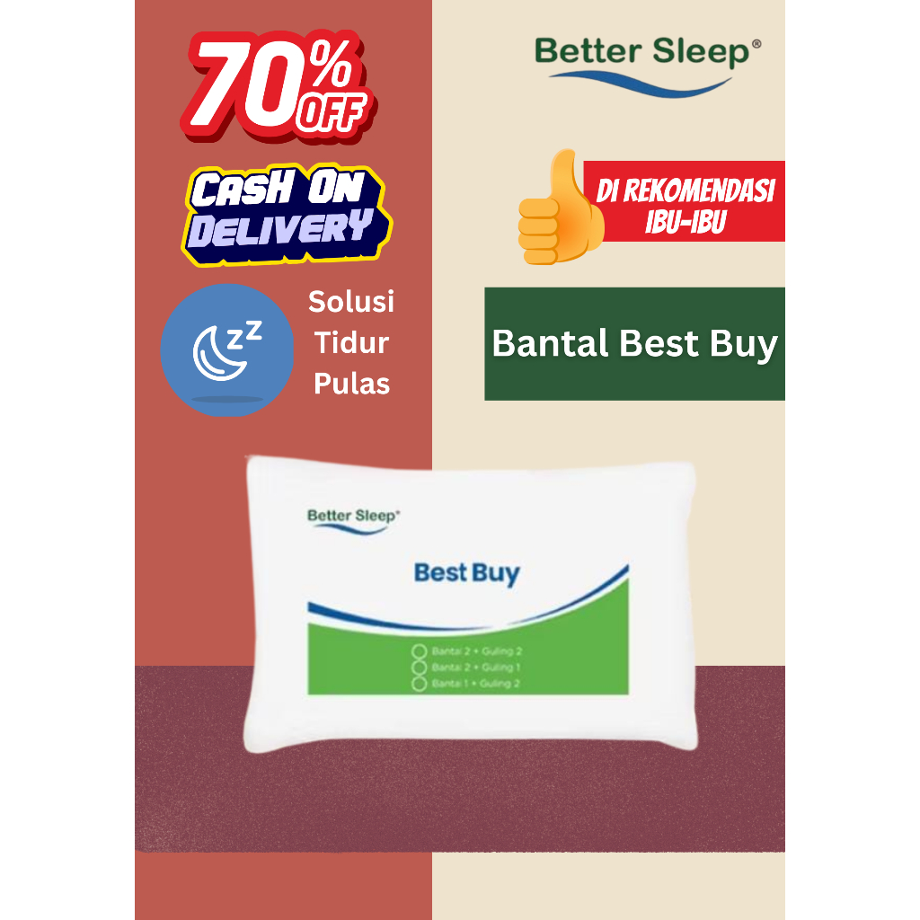REKOMENDASI Bantal Tidur Best Buy Pillow Better Sleeps