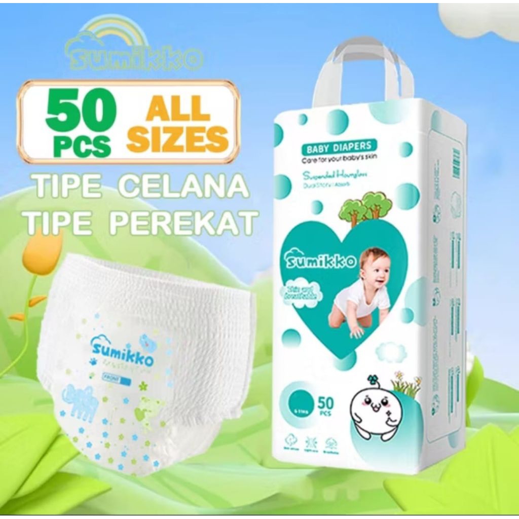 SUMIKKO pants popok bayi termurah S50 M50 L50 XL50 XXL50 XXXL50