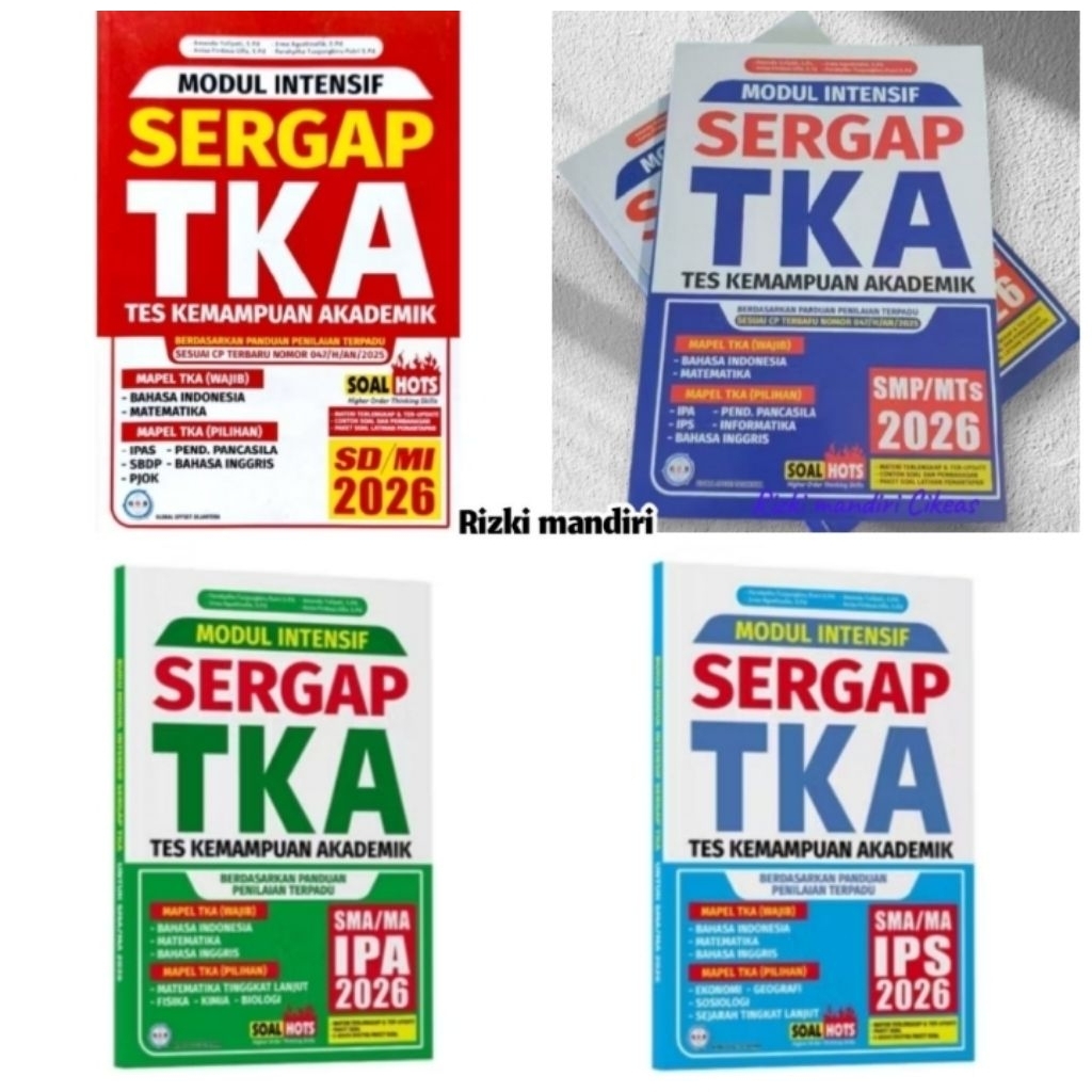 Unit price of SERGAP TKA textbook for Elementary School, Middle School ...