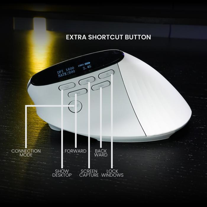 Sades Ryunix Araka MX4 / MX-4 Tri-Mode 3in1 Connection Ergonomic Vertical Mouse - Gambar 4