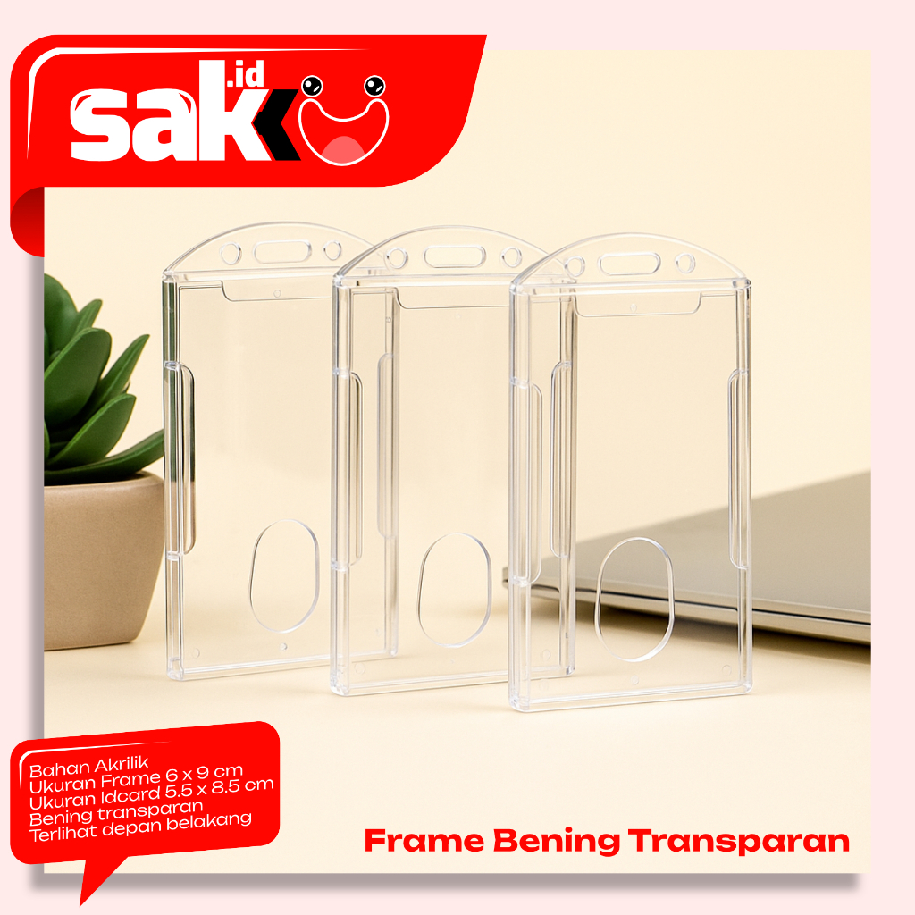 Transparent Clear Frame Casing ID Card Holder Portrait | Shopee Singapore