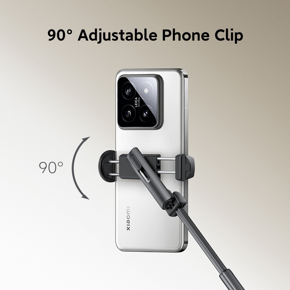 Xiaomi Selfie Stick Tripod Mini / Compact & Ultra-Portable Design Seamless Bluetooth Control / 90° Adjustable Phone Clip [Official Store] - Gambar 4