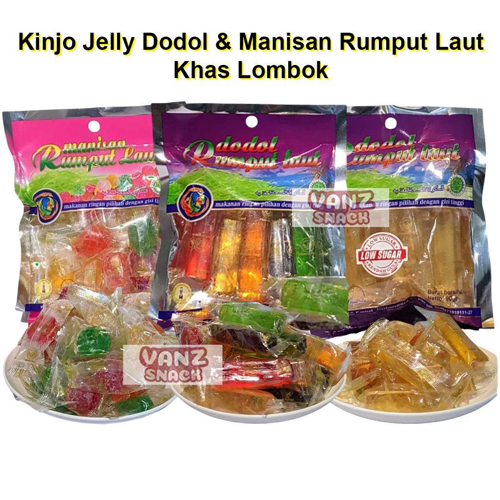 Kinjo Jelly Dodol Rumput Laut Manisan Khas Lombok - Netto 90 gr