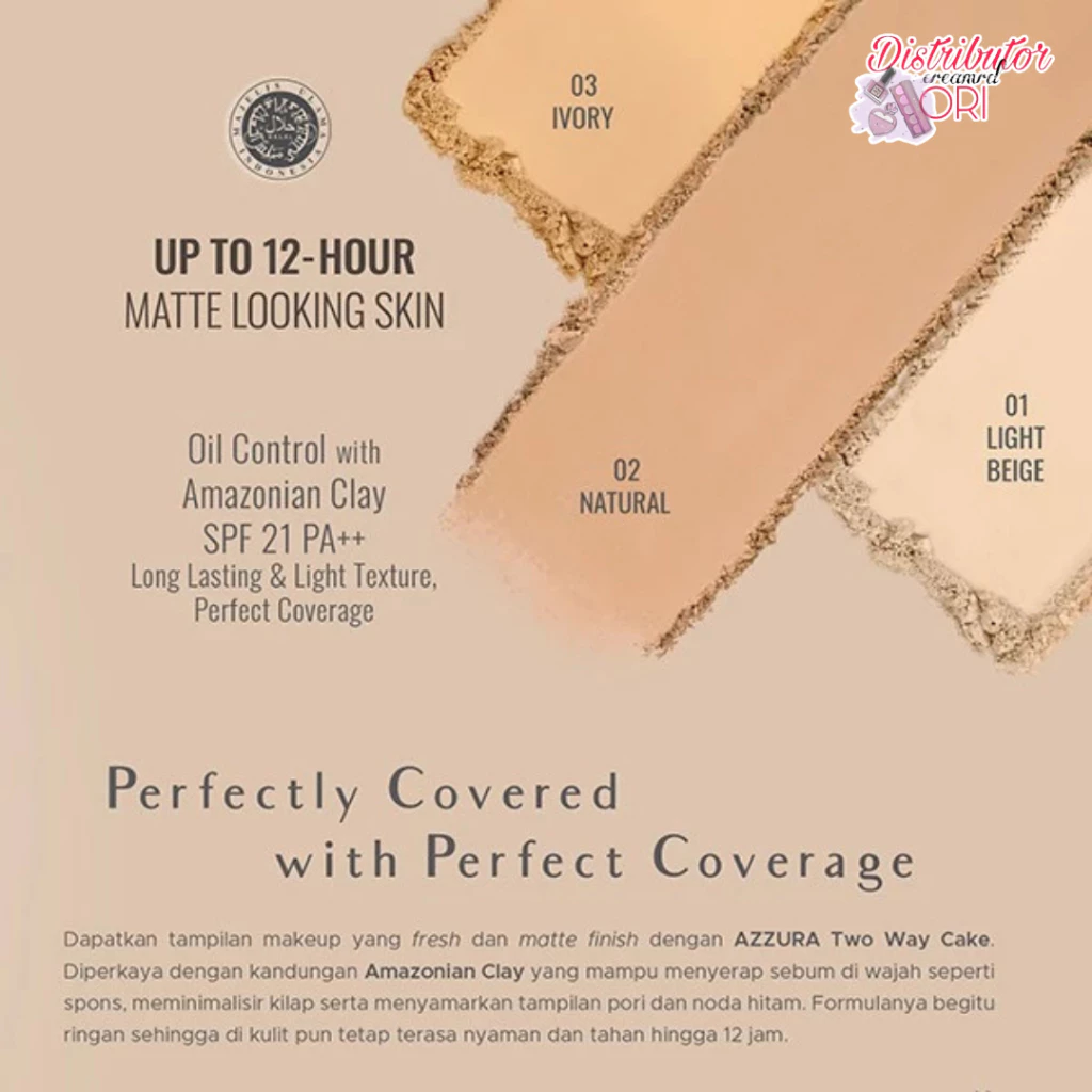 AZZURA Two Way Cake Bedak Foundation Spf 21 - Gambar 3