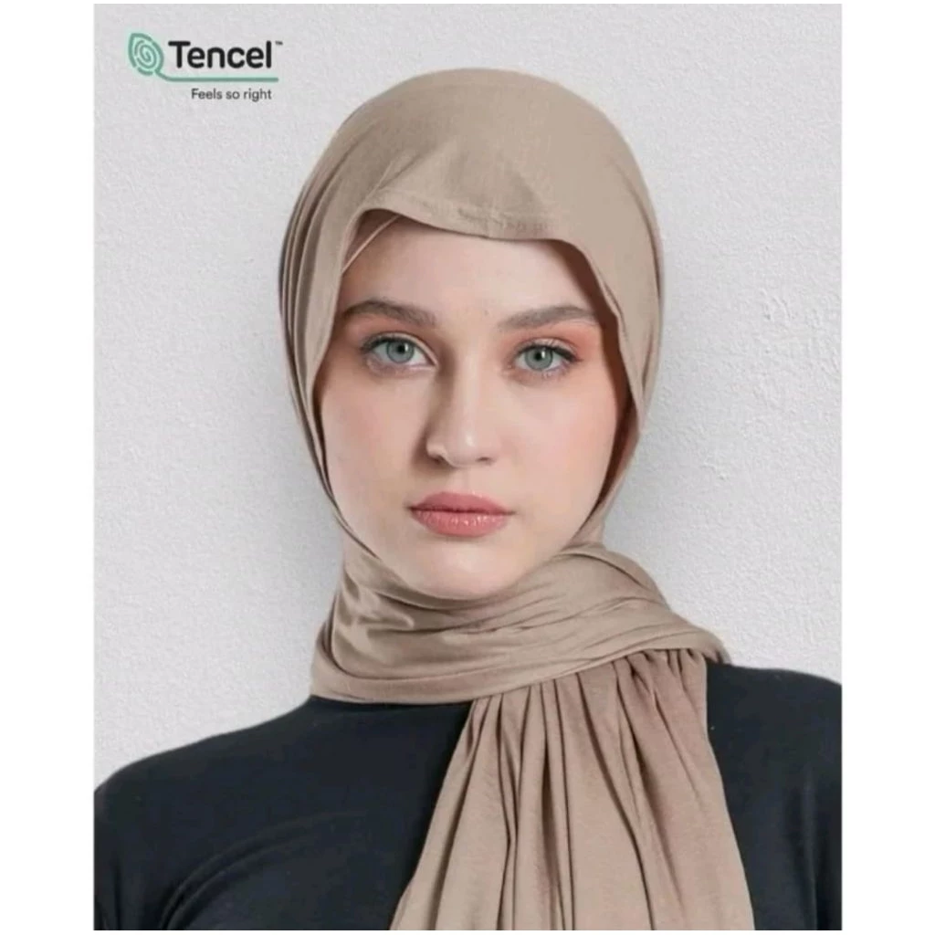 HIJAB Pashmina Tencel Rayon Bamboo / Pashmina Tencel Rayon + Pouch - Gambar 3
