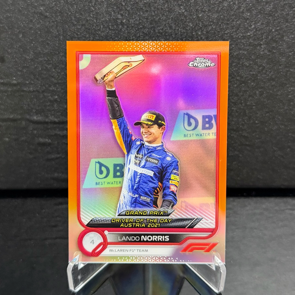 F1 Topps Chrome Card (ORANGE RAINBOW) - Nando Norris (Mclaren F1 Team ...