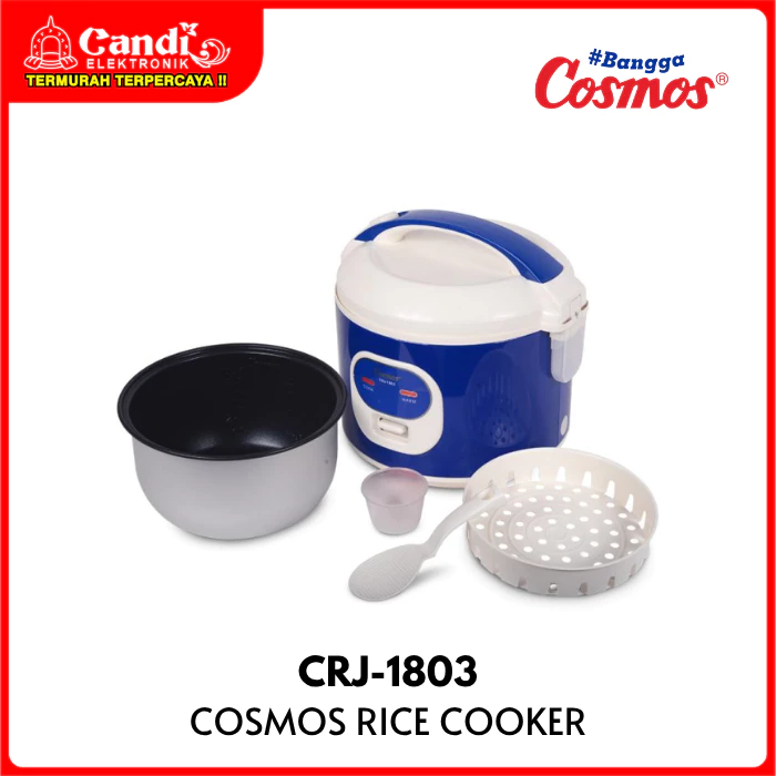 COSMOS Rice Cooker 1,2 Liter Inner Pan 3in1 Non Stick Coating CRJ-1803 - Gambar 2