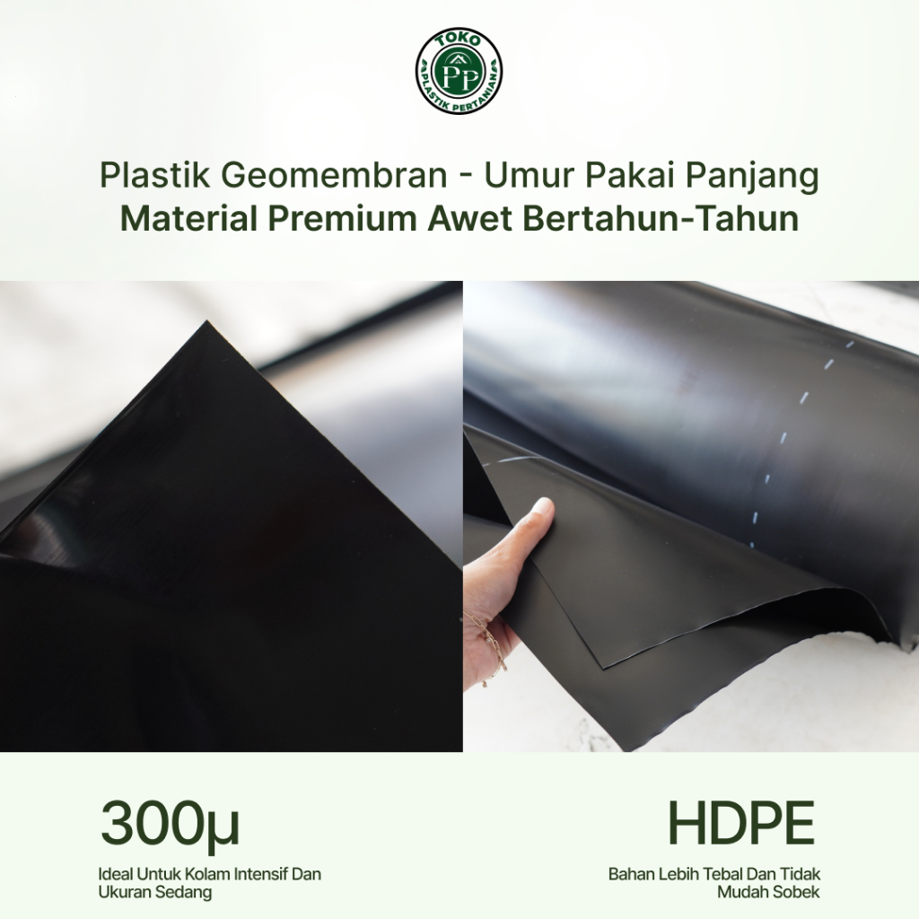 Geomembran HDPE Tebal 300 Micron Lebar 6 Meter CAP JEMPOL - Gambar 3