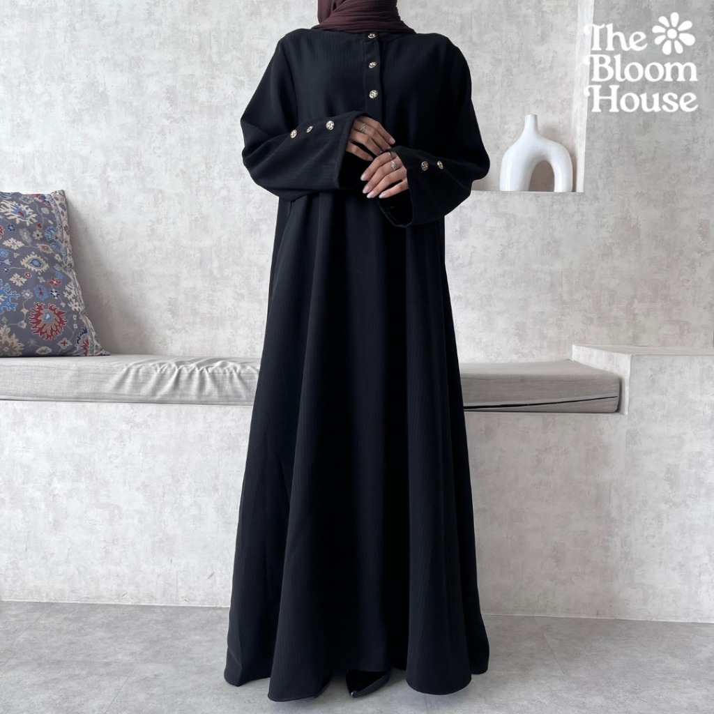 Mirea Knit Dress – Thick Black Knit Dress Raya Collection | The Bloom ...