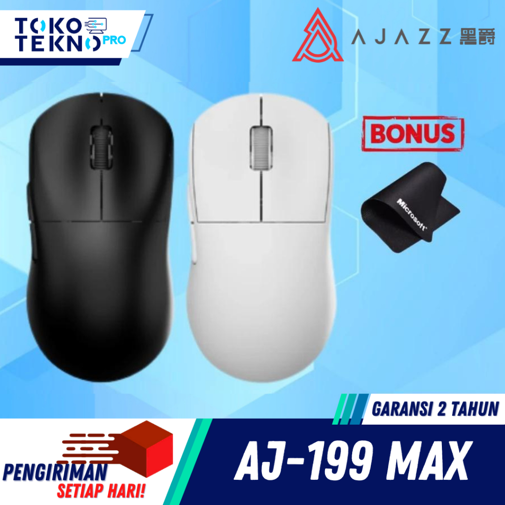 Ajazz AJ199 Max / AJ-199 Max Wireless Gaming Mouse 3in1 Connection
