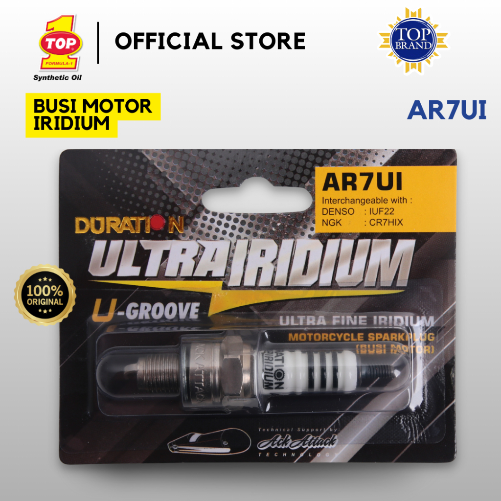 TOP 1 Busi Motor Iridium AR7UI - Supra - Mio - Shogun 110 - KLX