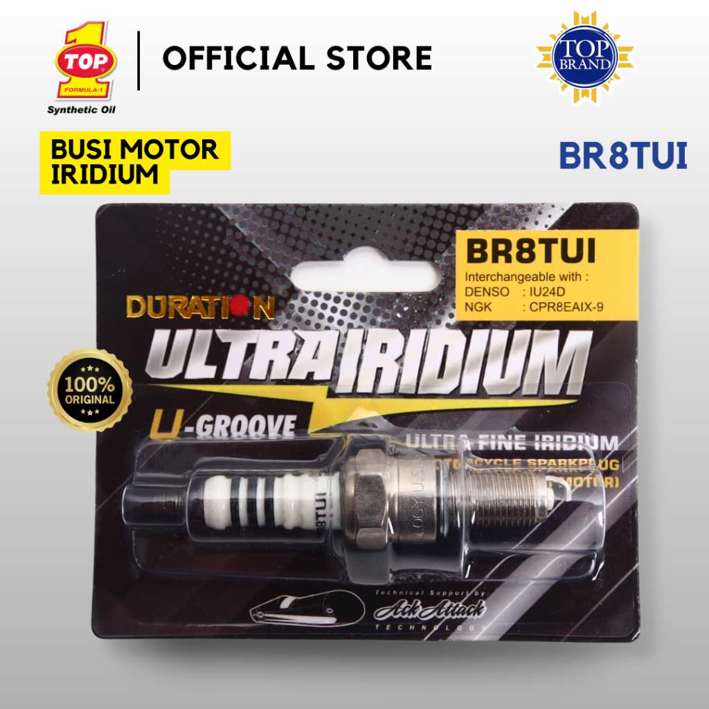 TOP 1 Busi Motor Iridium BR8TUI - Beat - CBR - Jupiter MX 135 - All New Byson
