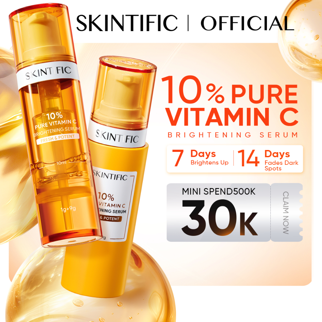 Skintific 10% Vitamin C Serum Mencerahkan Noda Hitam